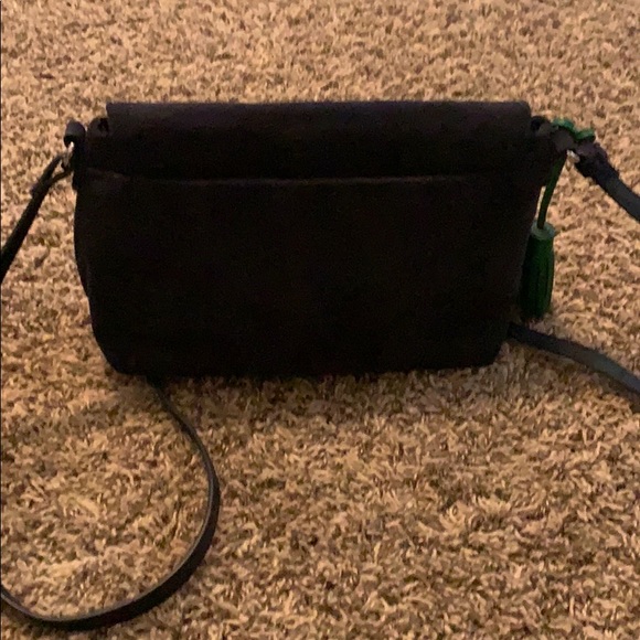 Navy faux suede small crossbody - Picture 2 of 2